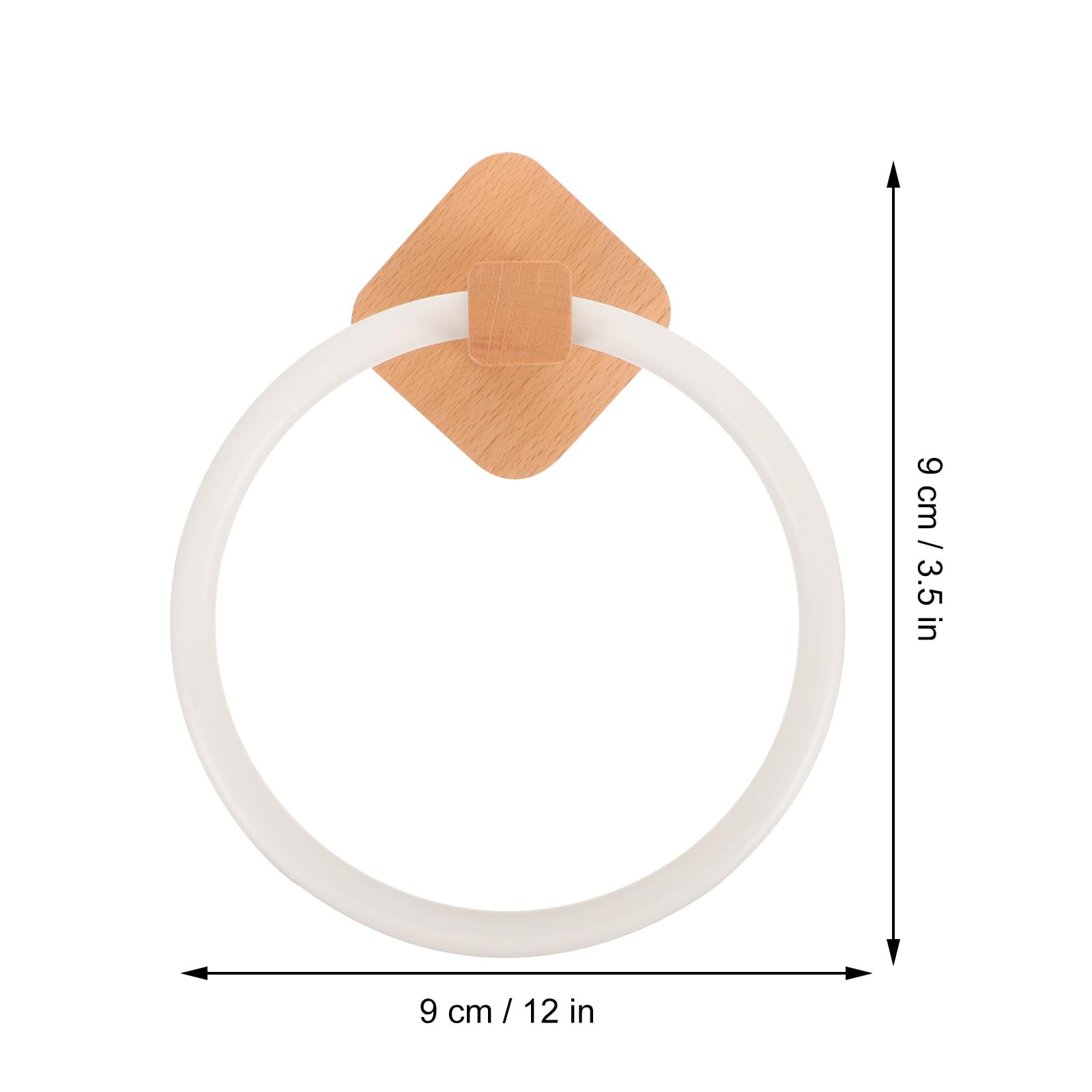Tofficu Toallero de Mano de Madera Beige Almacenamiento de Toallas y Estructura Simple, Perchero Práctico para Baño Estilo Clásico y Montaje sin Taladro