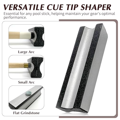 SAMIQU Pool Cue Tips Shaper - Multifunctional Pool Stick Rapid Repair Tool and Polish - Billiards Accessories for Every Enthusiast