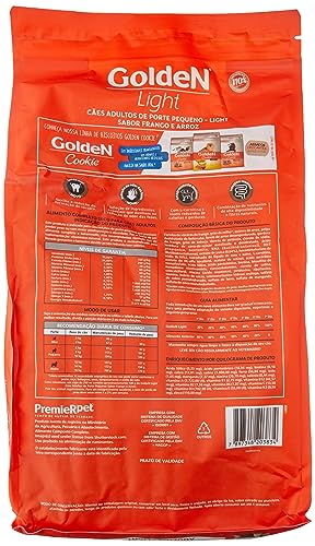 Premier Pet Ração Golden Fórmula Mini Bits Light Para Cães Adultos De Pequeno Porte Sabor Frango E A