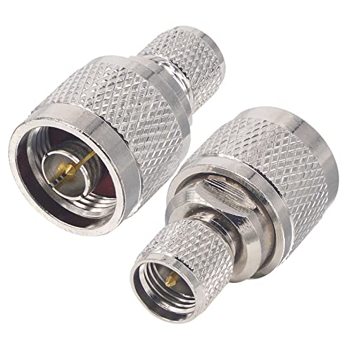 Adaptador coaxial N Macho a Mini UHF Macho 2 piezas miniatura 1