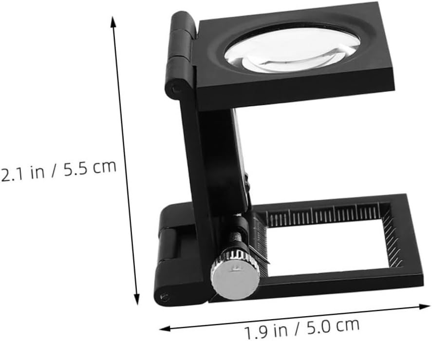 10x Three Fold Jewelers Loupe with Pointer Scale, 30mm Black
