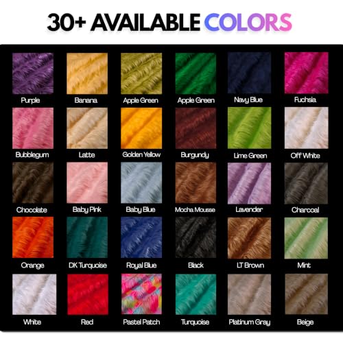 Image of FabricLA Faux Fur Fabric by The Yard - Artificial Craft Fur - 36 inch X 60 inch Inch Wide - Fur Fabric for Craft Supply, DIY Furry Plush Projects, Sewing, Decoration, Upholstery, Baby Pink, 1 Yard