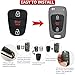 Key Fob Button Pad Replacement for Kia Soul 2013 2012 2011 2010 / Kia Rio / Kia Sportage 2012-2014 Car Keyless Entry Remote Control 3 Button Rubber Cover Flip Key Fob Case Shell Insert Keypad - 2 Pack
