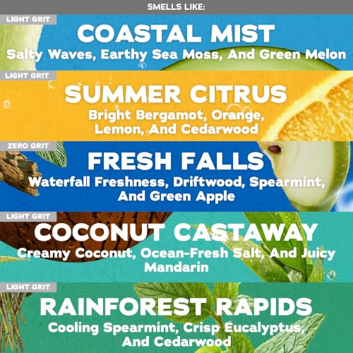 Image of Dr. Squatch Natural Men's Bar Soap - Cold Process Body Soap Bar with Natural Oils - Gifts for Men - Summer Citrus, Coconut Castaway, Fresh Falls, Coastal Mist & More (5 oz, 5-Pack, Scents May Vary)