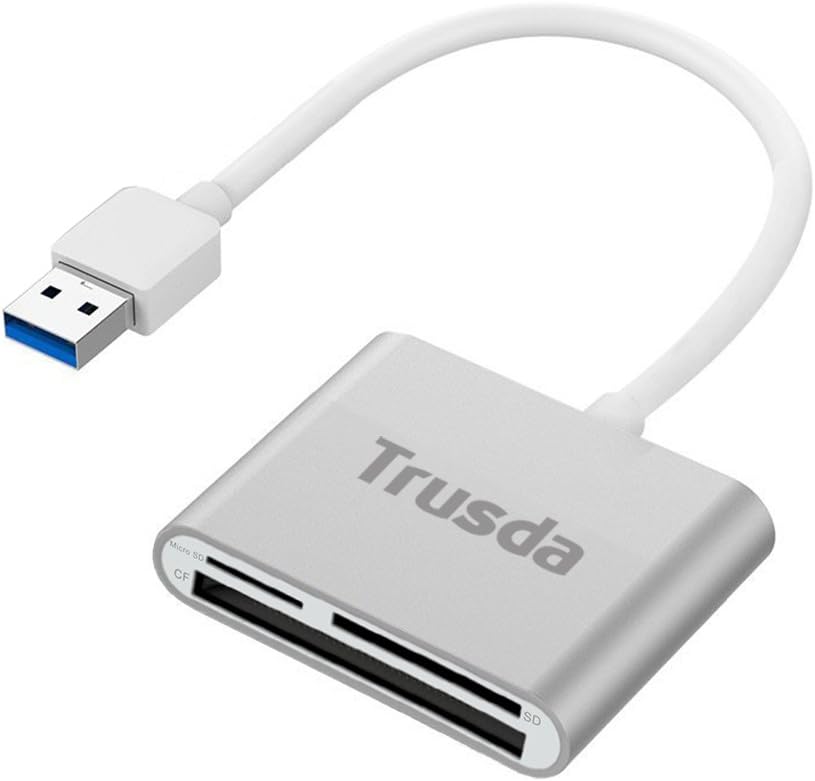 USB 3.0 Card Reader for CF, CFI, TF, SDXC, SDHC, SD, MMC, RS-MMC, Micro SDXC, Micro SD, Micro SDHC Card, Support UHS-I Cards