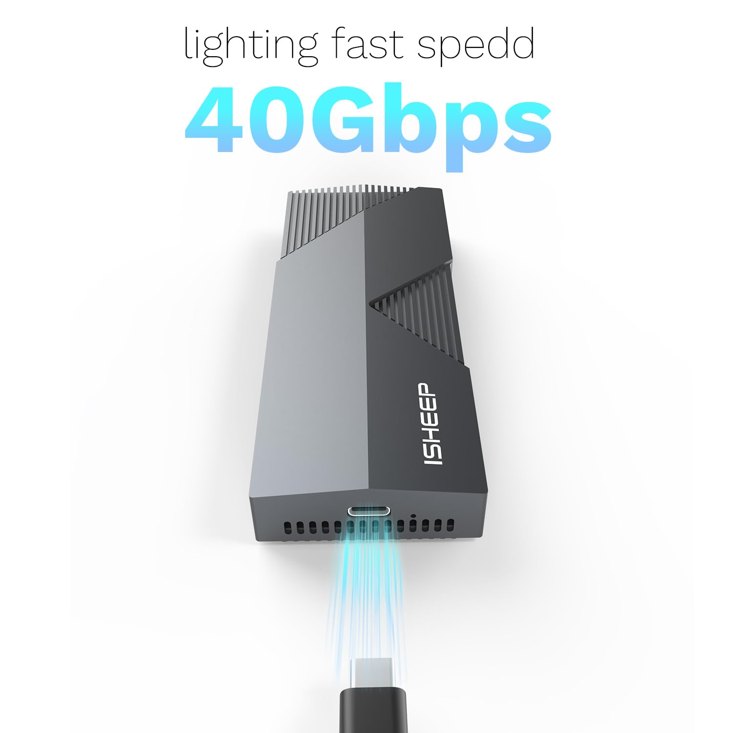 Enclosure ISHEEP 40Gbps M.2 NVMe SSD Compatible Thunderbolt 3/4 - Dettaglio