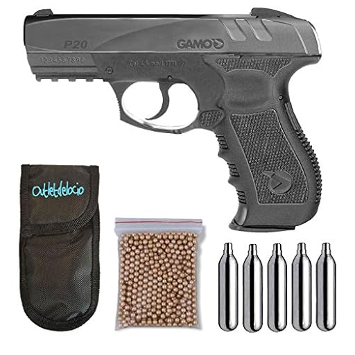 Pack Pistola perdigon Gamo GP-20 Combat. Calibre 4,5mm + Funda Portabombonas + balines + Bombonas co2 | Ya disponible en tu tienda friki favorita! En mundofriki.es!
