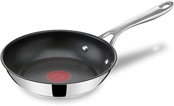 Jamie Oliver by T-FAL Cooks Direct Stainless Steel 20cm/8inch Frying Egg pan, Non Stick Frying pan