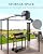 BPS 8x5 FT BBQ Grill Gazebo with Double-Tier Polycarbonate Roof, Steel Frame & Side Shelves, for Outdoor, Patio, Backyard