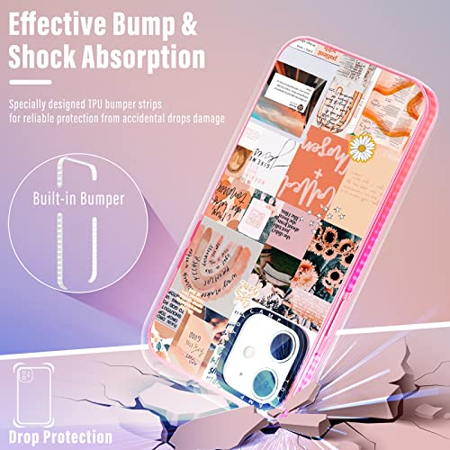 Toycamp for iPhone 12/12 Pro Case for Women, Vintage Collage Art Design, Girls Teens Cute Print Case with Ring Kickstand Cover for iPhone 12/12 Pro (6.1 Inch) - image 4