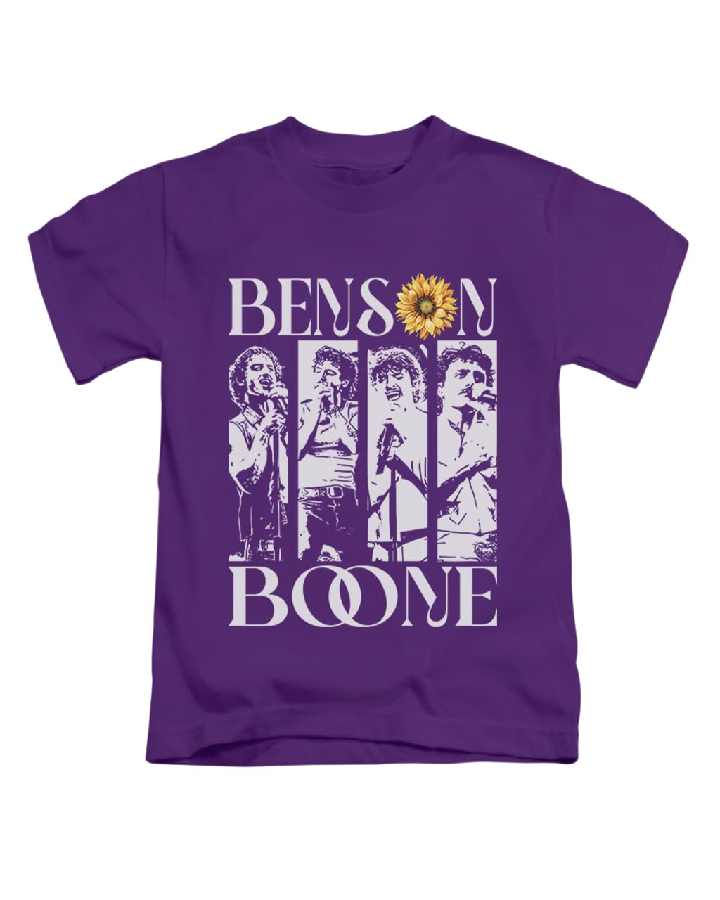 New Spirit Original Unisex Purple Sunflower Design, Benson Boone Tee T-Shirt Funny T Shirt Top