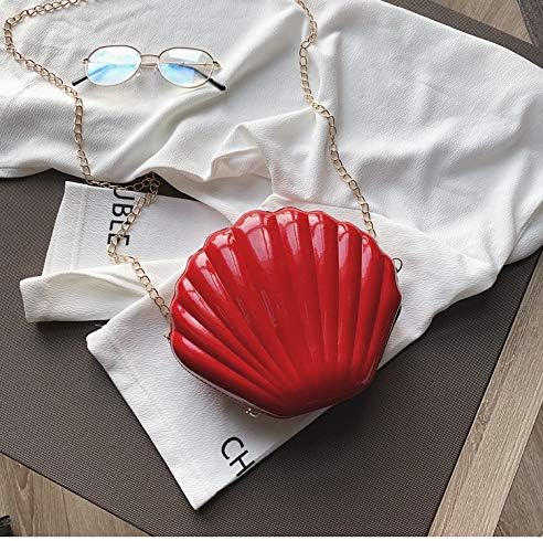 AIBEARTY Cute Seashell Shape Crossbody Purse Small Shoulder Bag with Chain for Women Little Girls - Image 3