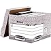 Produktbild BANKERS BOX Archivbox mit Deckel, System Serie, extra stabil, für Ordner/Ringbücher/Archivschachteln/Hängemappen, aus 100% recycelter Wellpappe, Farbe: grau/weiß, 10 Stück
