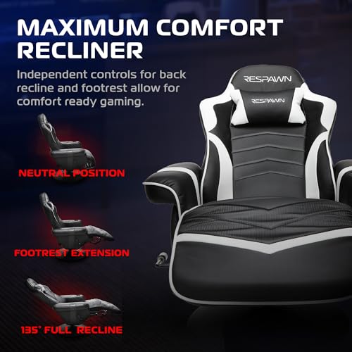 Image of RESPAWN 900 Gaming Recliner Chair with Footrest, Cup Holder and Swivel