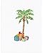 Kay Dee Designs H0535 Holiday Holi Palm Tree Embroidered Waffle Towel