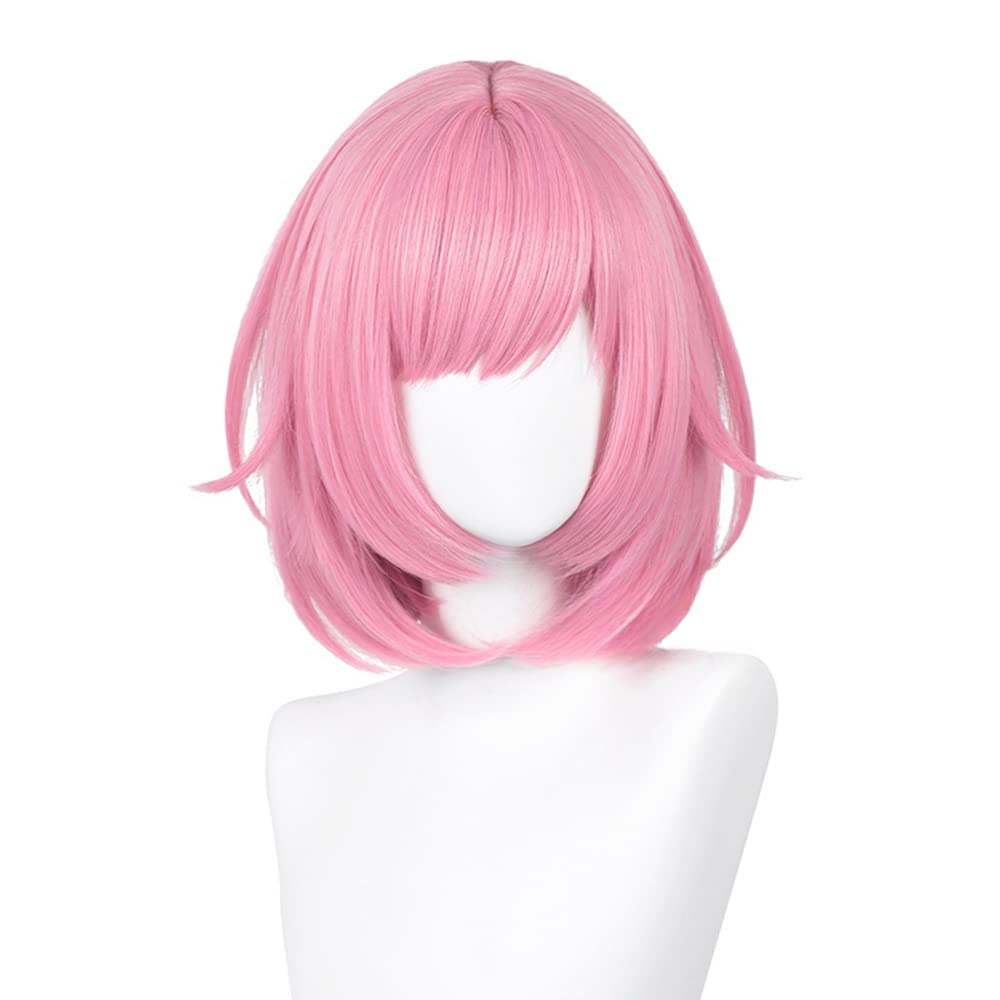 Ootori Emu Wig Pink Synthetic Straight Hair 34cm Lifelike Party Natural Cosplay Wigs with Bangs (PNK) Ootori Emu Wig Pink Synthetic Straight Hair 34cm Lifelike Party Natural Cosplay Wigs with Bangs (PNK)