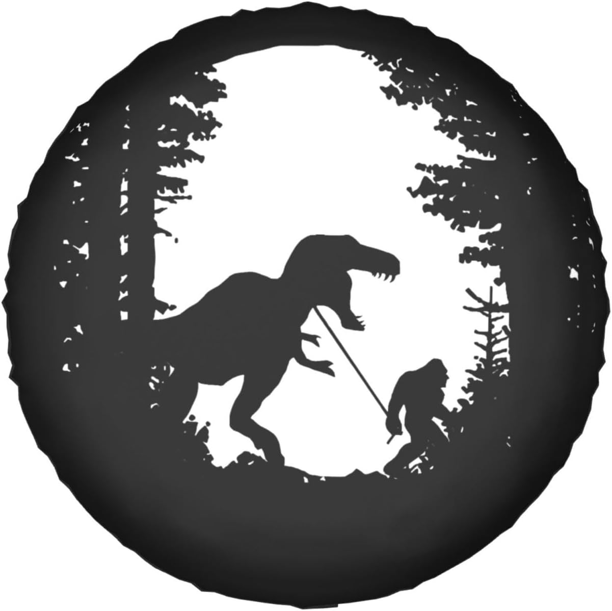 Dinosaur Bigfoot Rv Spare Tire Cover Wheel Tire Cover for Travel Trailers Protectors Weatherproof Dust-Proof for Camper Trailer Truck SUV Rv Universal 15" in