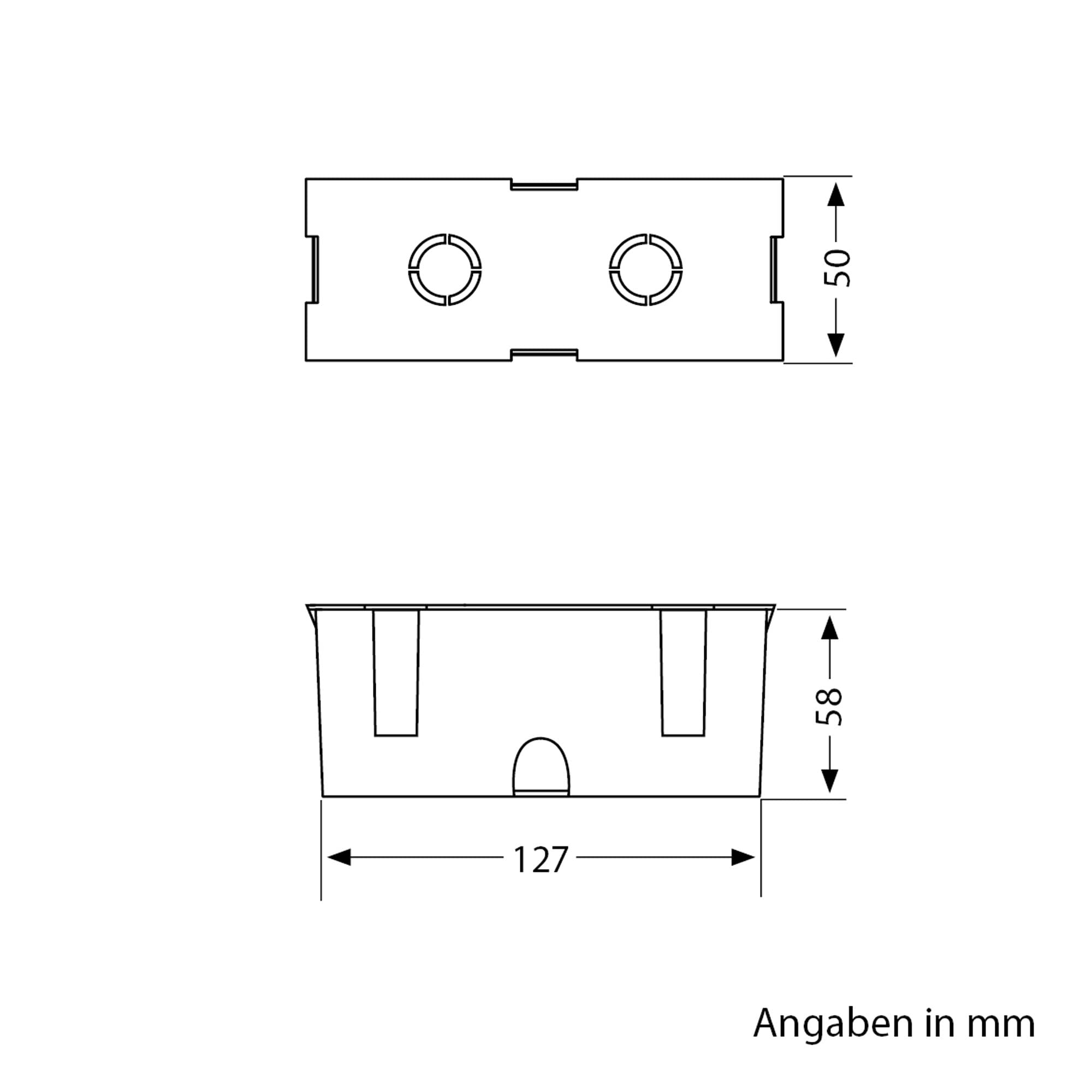 ledscom.de 4x LED Wandeinbauleuchte NOLA, Downlight für außen, IP54, schwarz matt, 140 x 70mm, warmweiß