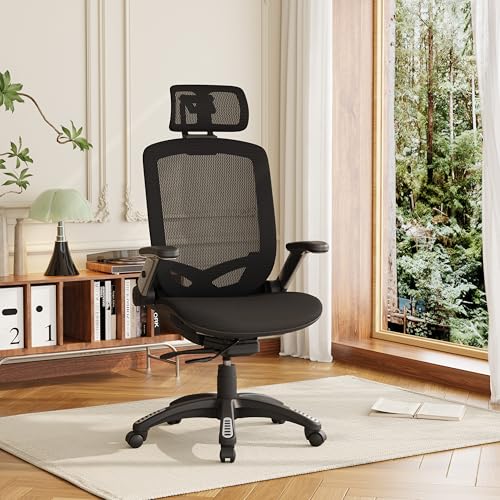 GABRYLLY Bürostuhl Ergonomisch, Ergonomischer Bürostühle mit Verstellbare Kopfstütze, Neigungsfunktion, Armlehnen… – Ansicht 9