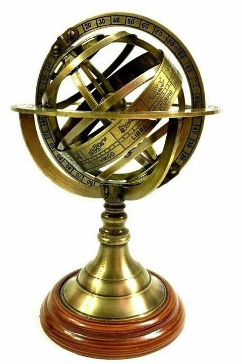 Sphère astrolabe en laiton antique le cadeau idéal pour passionné d'histoire