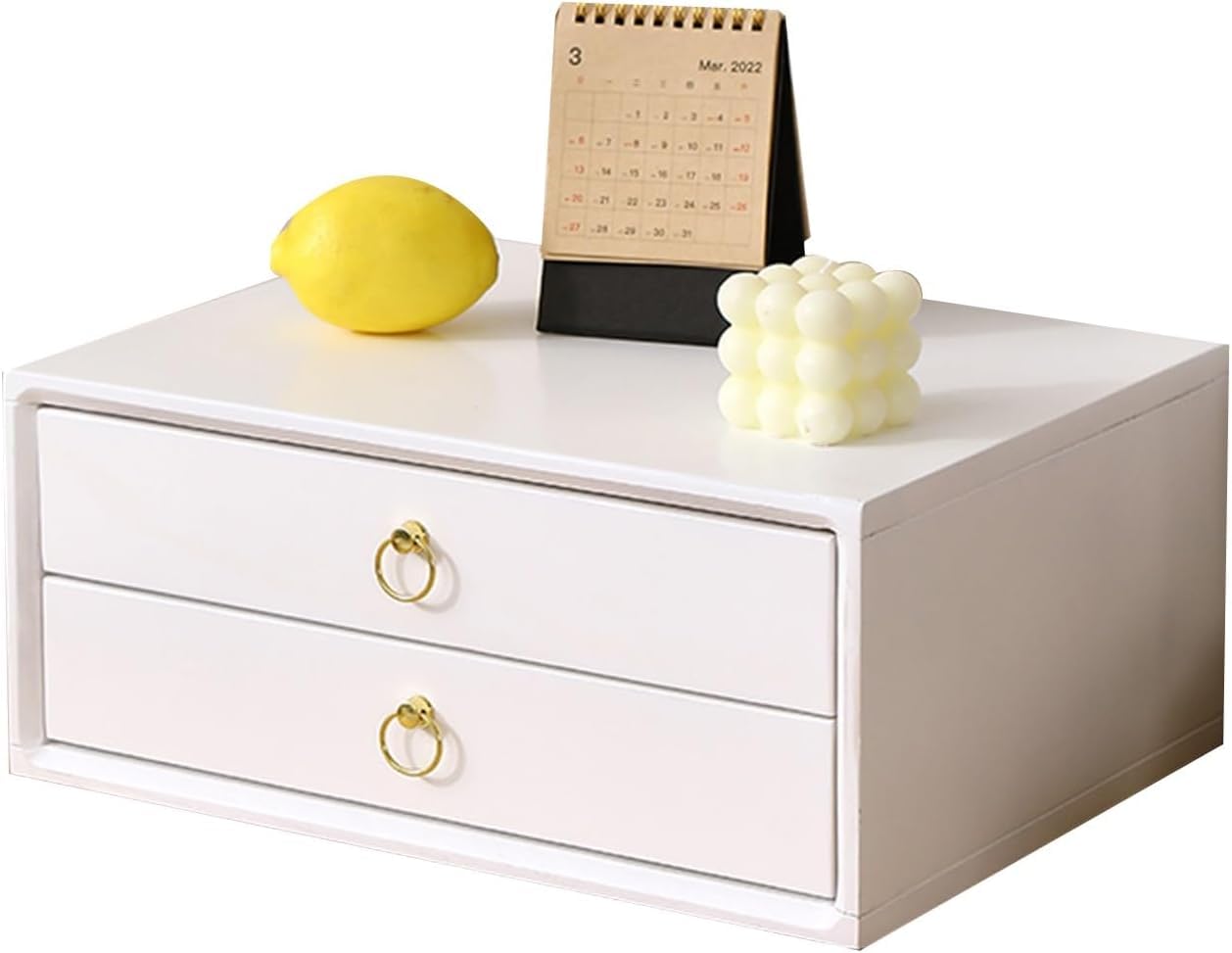 Armadietto da scrivania in legno per casa e ufficio, soluzione salvaspazio, elegante organizer da scrivania con scomparti multipli (A2)