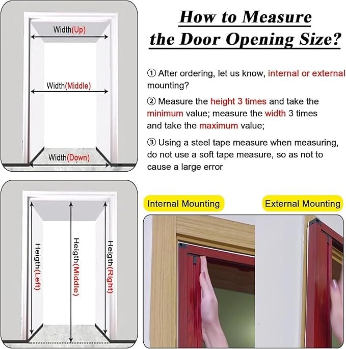 Porte escamotable sans perçage pour isoler le bureau ou la chambre - 5
