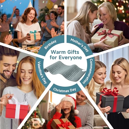 Image of Heating Pad for Mom Christma s Birthday Gifts, 17 inchx33 inch Large Heating Pads for Back Pain Period Cramps Relief & Relax, Moist /Dry Heat Pad 6 Heat Levels, 4 Timer Auto Shut Off