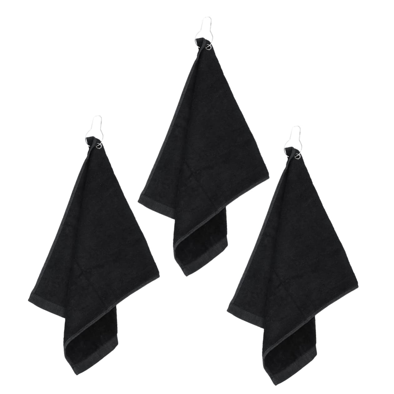 Serviette de sport absorbante en coton léger YARNOW pour éliminer la transpiration, noir (x3)