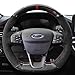 Hand-Stitched Steering Wheel Wrap for Ford Focus ST ST-Line 2018 2019 2020 2021/Ford Fiesta ST 2019 2020 2021 2022 Interior Steering Wheel Protection Skin Cover Accessories