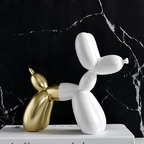 Miniatura 7 de Lindo globo de resina para perro, estatua de animales, adornos para decoración del hogar (amarillo)