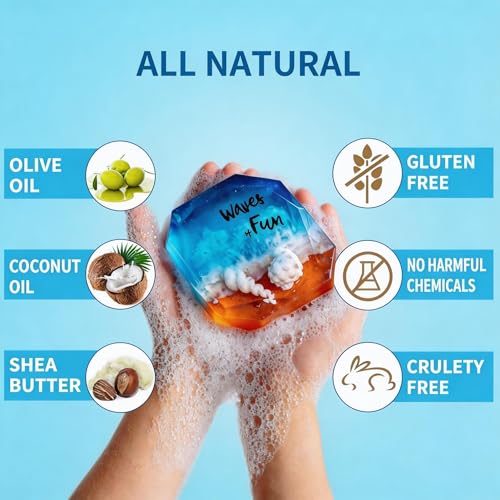Image of Ocean Memorial Scented Soap Bars, Creativity Bathroom decoration soap Handmade Essential oil Soap, Ideal Gift for Wedding Party Favors