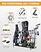 PLKOW Golf Bag Storage Garage Organizer, Extra Large Size Golf Bag Storage Stand and Golf Equipment Rack for Garage,Shed, Basement