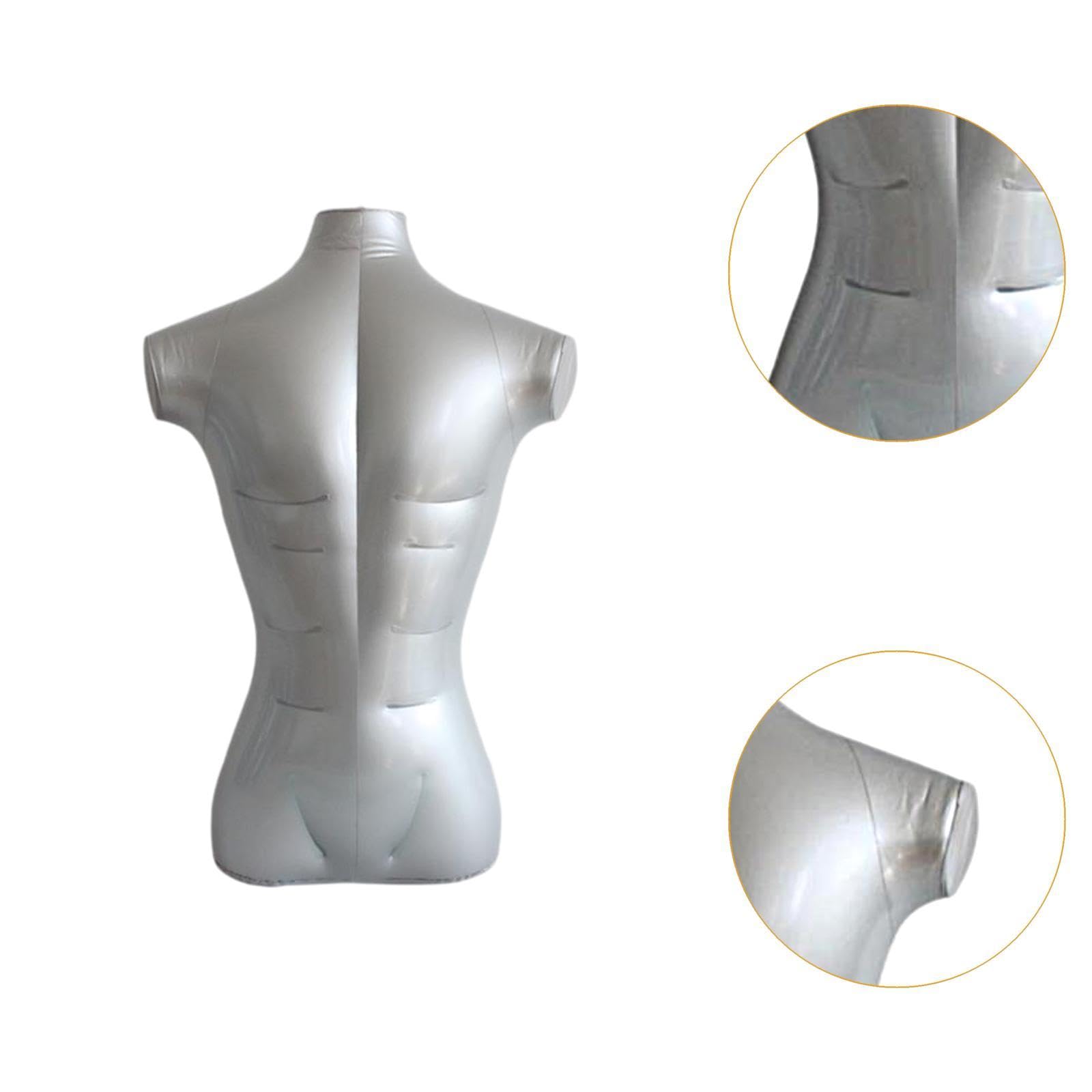 Harilla Manichino per la parte superiore del corpo, modello espositivo in PVC per magliette e sciarpe, Uomo Mezzo Busto
