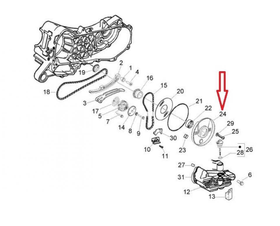 Original Piaggio 125 Fly 2004-2012 847116 Verschiedene Motorenteile Neuware