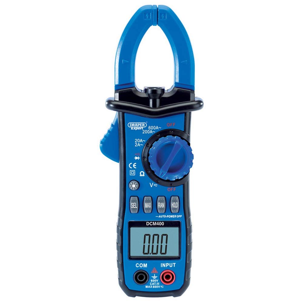 Draper Blue 41864 Digital Clamp Meter (Auto And Manual-Ranging)