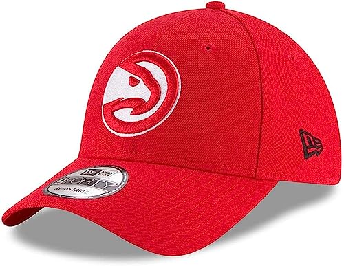 New Era NBA The League 9FORTY Team Color Primary Logo Adjustable Hat Cap One Size Fits All - Atlanta Hawks Red