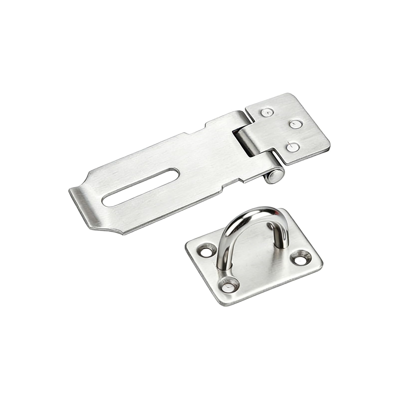 Stainless Steel Door Anti Theft Hasp Staple Shed Latches Metal Latches Closures for Indoor and Outdoor Use Stainless Steel Door Padlock Clasp Hardware