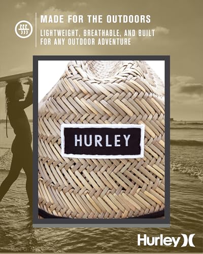 Image of Hurley Men's Straw Hat - Bayside Lifeguard Straw Sun Hat