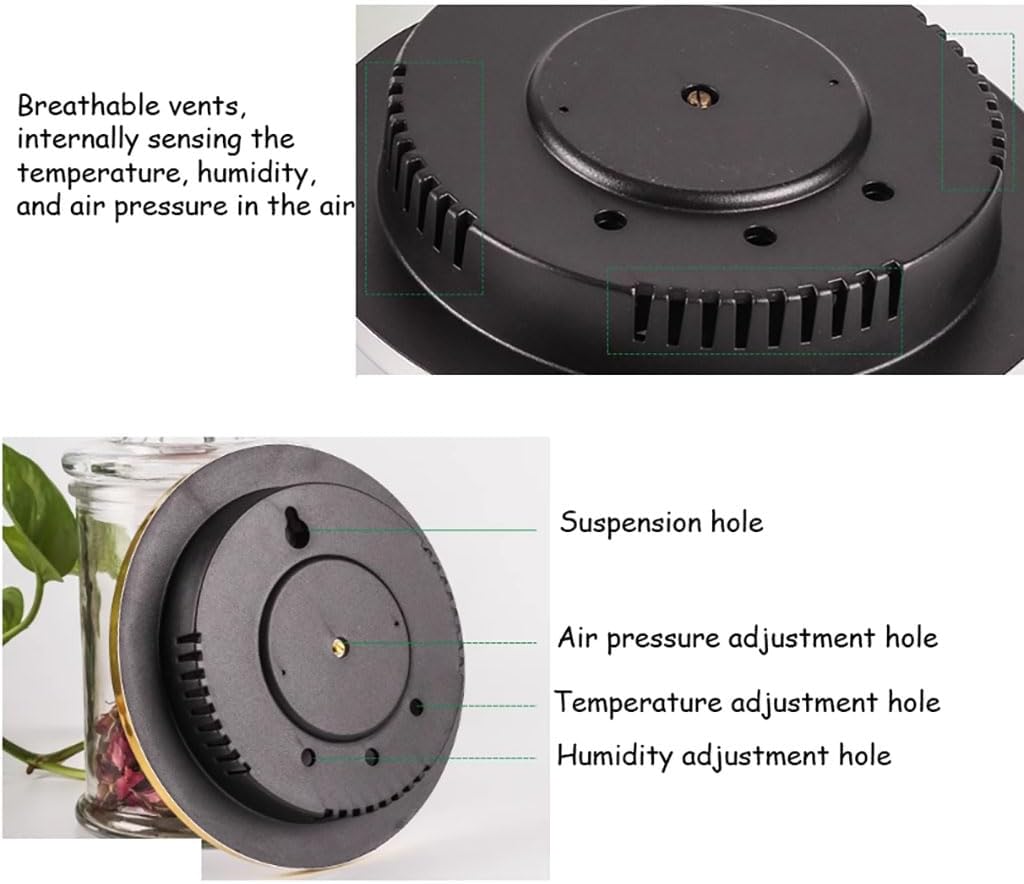 barometers for The Home,Barometer Thermometer Hygrometer - 3 in 1,Hanging Steel Barometer,Ambient Weather Station,for Home Wall,Office,Factory