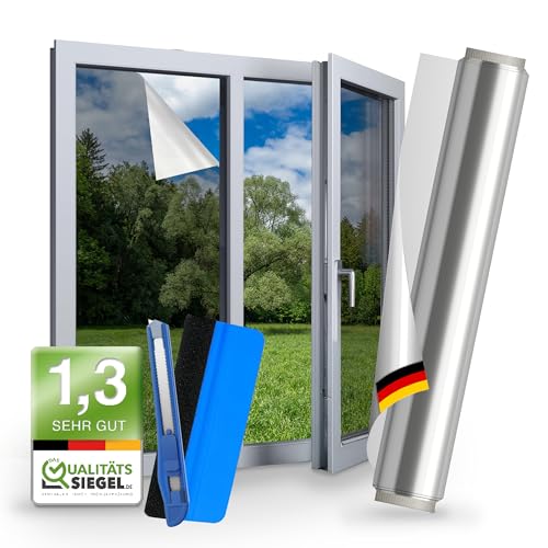 WindowShield UV Sonnenschutzfolie für Fenster Innen & Außen Blickdichte Fensterfolie als Sonnenschutz Folie Selbstklebende Hitzeschutzfolie für Fenster Außen & Innen für Sommer 30 x 200 cm
