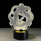 3. Eingangsspannung: DC5V; Lichtquelle: LED; Lichtfarbe: Änderung mit 7 Farben Lichtmodus: perspektivisches Bild 3D (wie im Bild gezeigt)