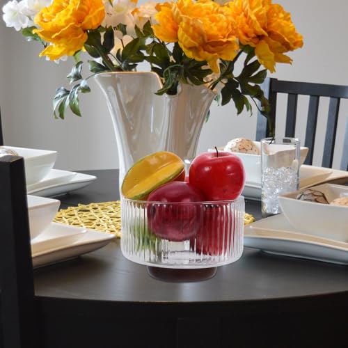 Saladier décoratif en verre pour centre de table de réception - 7
