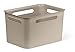 Produktbild Rotho Brisen große Aufbewahrungsbox 16l mit 4 Griffen, Kunststoff (PP) BPA-frei, cappuccino, 16l (36,0 x 26,2 x 21,1 cm)