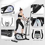 Magnetischer Ellipsentrainer, Crosstrainer für Zuhause mit 8 Widerstandsstufen, LCD-Bildschirm, Einteilige elektrolytische Kurbel, Magnetisches Schwungrad – Bild 4