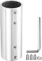 AICWIOO 1-1/4 Inch 316 Stainless Steel Straight Pipe Fitting Connector - Heavy Duty Handrail for Bimini Tops, Yachts, Decks & DIY Projects