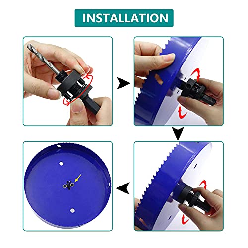 Image of 10 Inch Hole Saw with Arbor, 1.2 Inch Cutting Depth