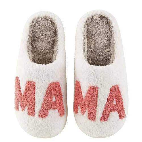 MsYmlya Mama Slippers Mothers Day Mom Slippers for Women Cute Winter Warm Cozy Couple Shoes mom 4243