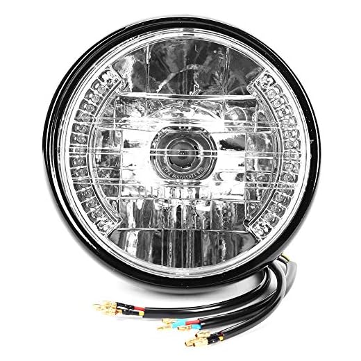 Motorcykel LED Strålkastare, 7'' H4 35W Blinker Strålkastare LED Front Blinkers Lampa Rund Konvertering Strålkastare