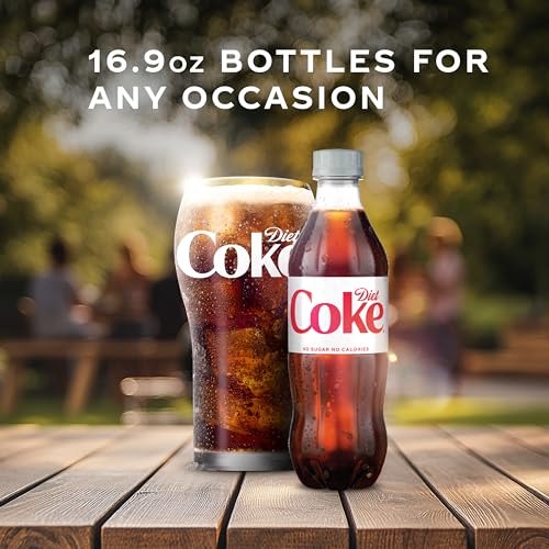 Image of Diet Coke Soda Soft Drink Bottles, 16.9 fl oz, 6 Pack