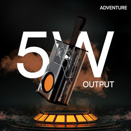Image of HAPIPOLA Adventure Bluetooth Speaker Immersive Audio | Portable | Type c Charging | Built in mic | TWS Pairing Support | dustproof | handfree Calling | RGB Light | Light Weight 6 Hours Playback